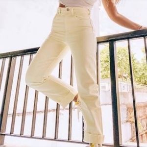 NEW ZARA | Yellow High Rise Straight Jeans